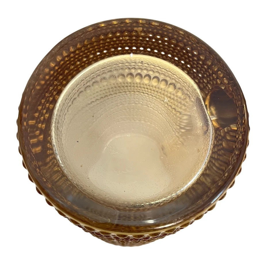 Jarra de burbujas vintage Core Home vidrio ámbar miel 32 oz RARA Foto 4 de 4