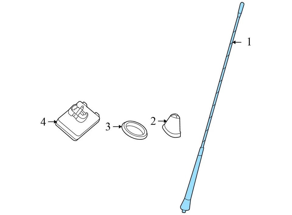 BMW 323CI 2000 - varilla de antena 6902689 Foto 3 de 4