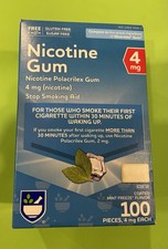 NICOTINE GUM 4 MG / 100 PIECES / MINT FREEZE FLAVOR /Rite Aid Brand