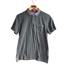 Ted Baker London Men's Polo Shirt With Pocket Grey Size 4 fits MEDIUM 