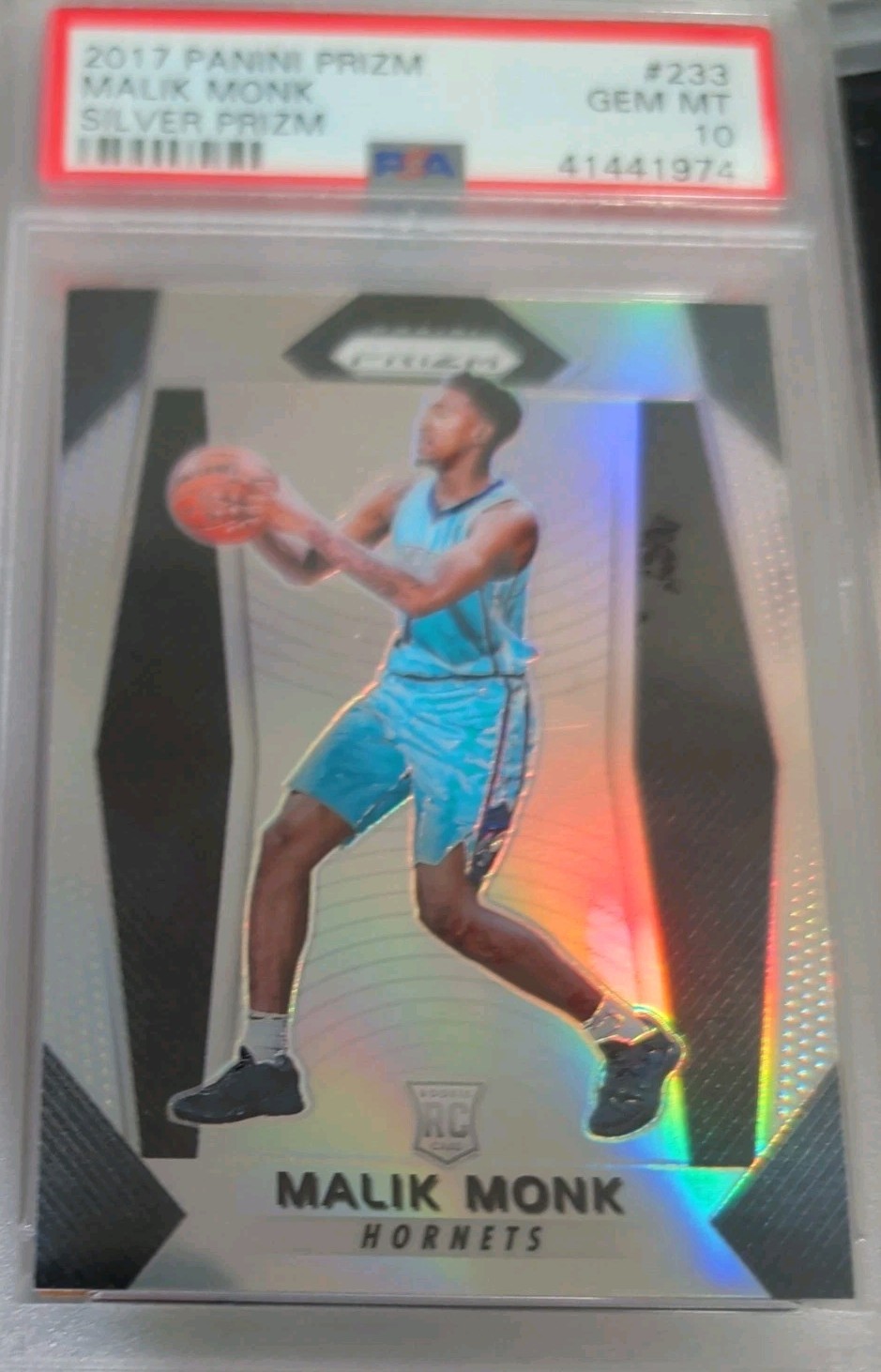 2017 Panini Prizm Malik Monk Silver Prizm Gem Mint 10