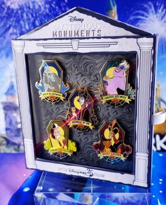 Disney Villains Halloween 2025 Boxed Pin Set Mysterious Monuments