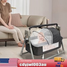 Portable Electric Baby Swing Cradle Bassinet Rocking Crib Infant W/ Bluetooth