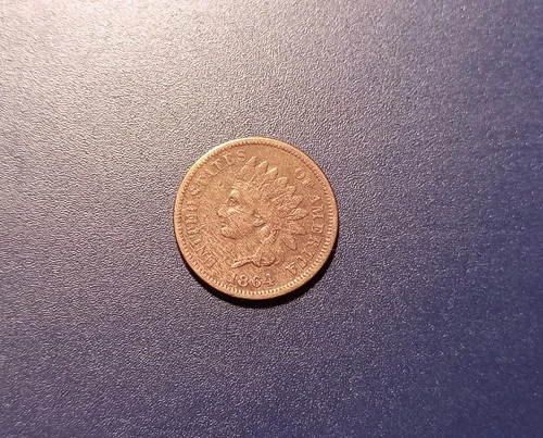 Choice VF details 1864-L Indian Head Cent