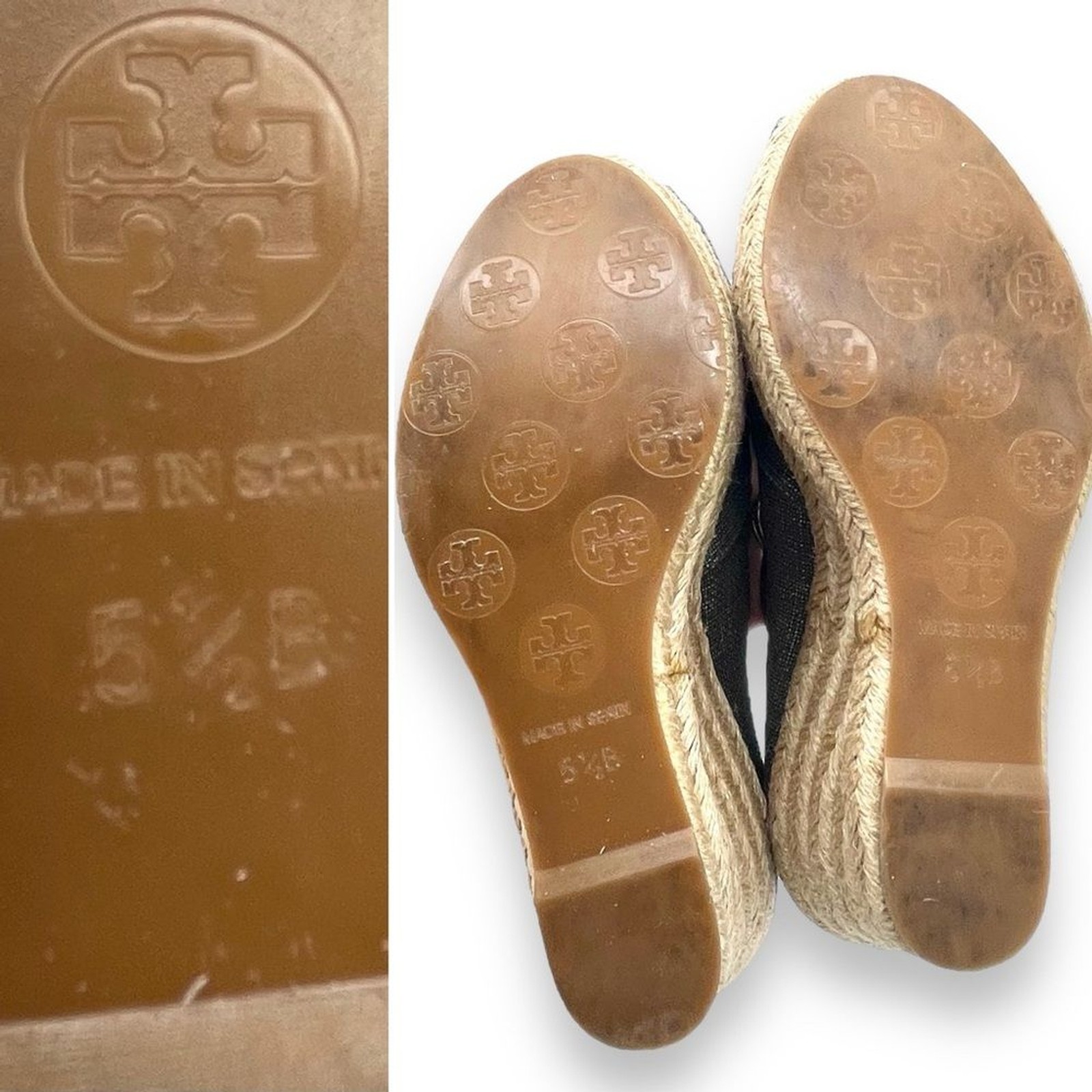 Tory Burch Filipa Espadrille Wedge Heel in Shimmer Pewter Linen Women’s Size 5.5 thumbnail 15