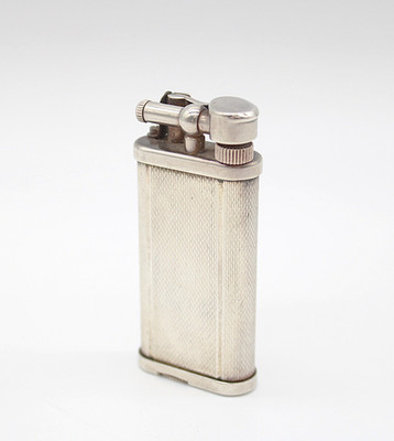 Vintage Dunhill UNIQUE Dame Lift Arm Gas Lighter Silver England Working