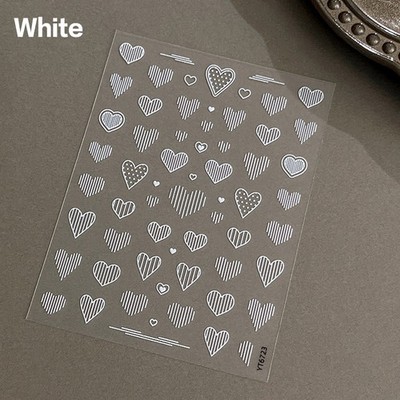 5D Embossed Nail Art Stickers For Line Heart Design For Women Manicure Supplies