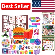 Christmas Countdown Fidget Toy Advent Calendar: 24 Unique Surprises for All Ages