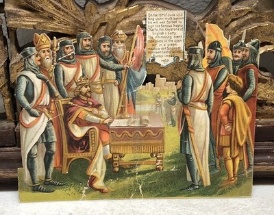 King John signing Magna Carta Die Cut Scrap L12