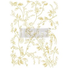 Prima Marketing Re-Design Gold Foil Kacha Decor Transfers-A Bird Song