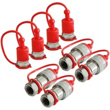 1/2" Ag Hydraulic ISO 5675 Quick Connect Tractor Couplers with Dust Cap - 4 SET