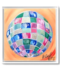 Disco Daydream – 12x12 Colorful Abstract Sphere Painting | Original Art