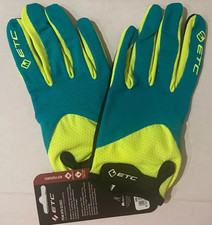 Guanti Peak Cycling Spin - Nero Verde Giallo - Traspiranti/Touch Screen Dita