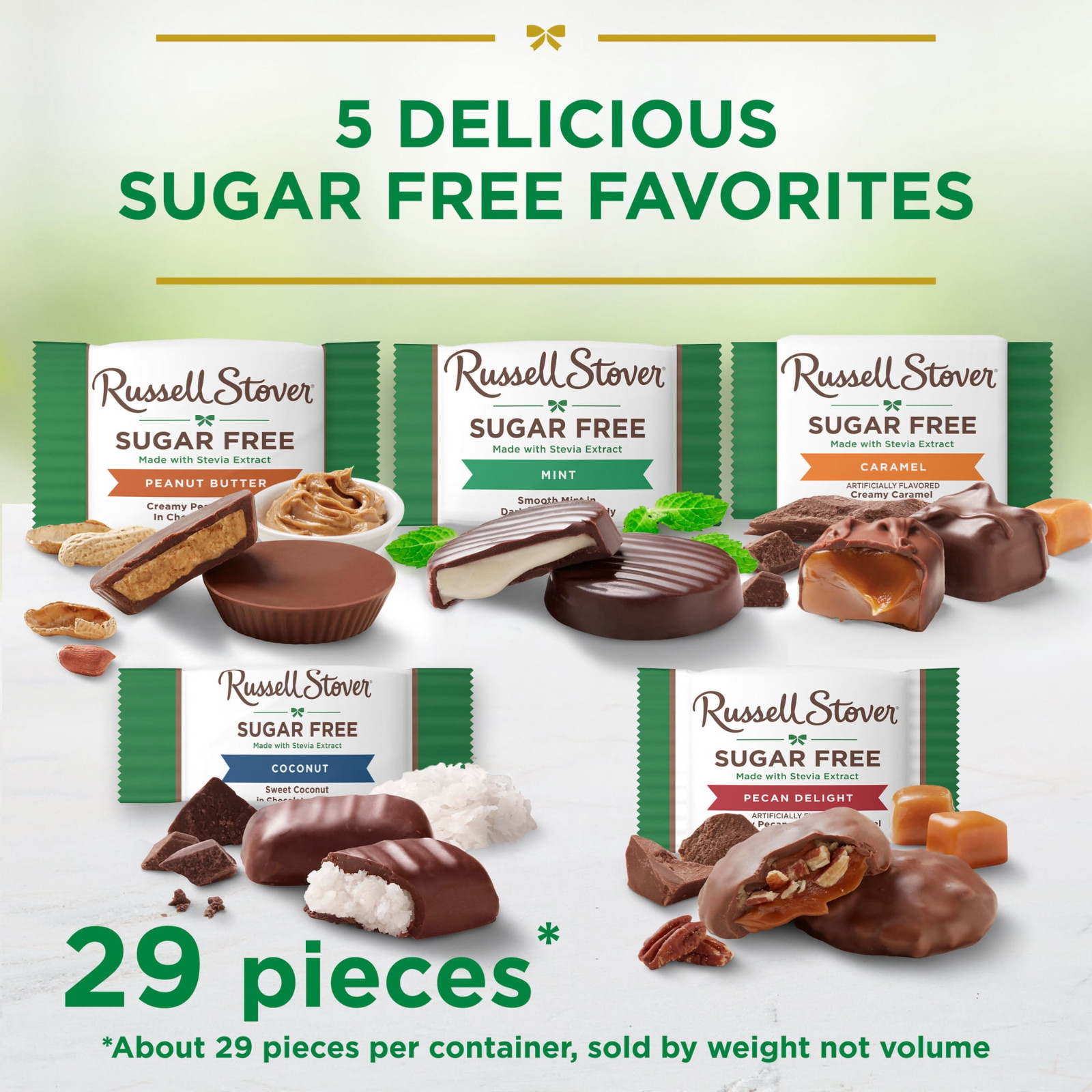 Russell Stover Sugar Free Assorted Chocolate Candy 15.7oz Bag