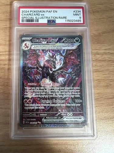 Charizard EX 2024 Special Illustration Holo Card 234/091 Paldean Fates PSA 9