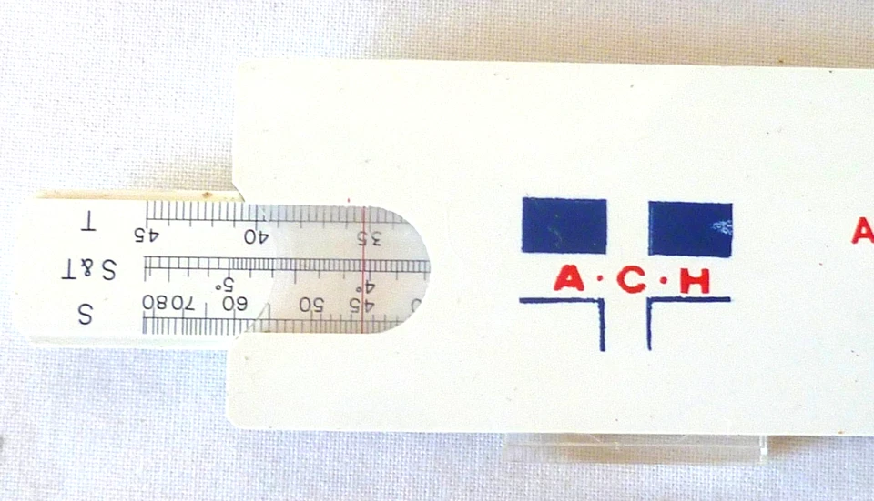 ANCIENNE PETITE RÈGLE À CALCUL GRAPHOPLEX 612 PUB ATELIERS ET CHANTIERS DU HAVRE - Photo 3/4