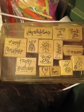 Stampin Up Wood Mounted A Greeting For All Seasons 14 Stamps