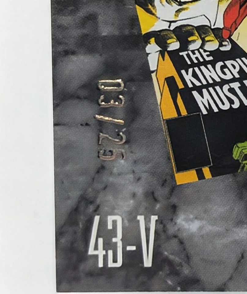 2024 Skybox Marvel Masterpieces 92 Platinum -KINGPIN- PMG ORANGE LAVA 3/25 RARE - Image 4 of 4