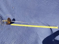 Practice Sabre With 36 In Tempered Triangular Steel Blade W/SAFETY tip