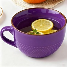 Keramik Kaffeetasse 700ml Lila XXL mit Griff