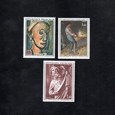 France 1971 -Y&T 1654/1672/1673  neuf** -  Musée imaginaire