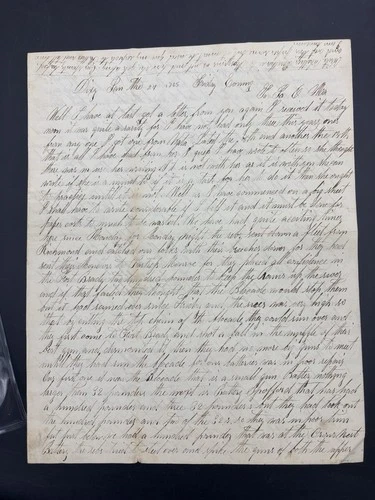 1865 Civil War Letter Battle Fortress Monroe Blockade Fight the Monitor Rebels S