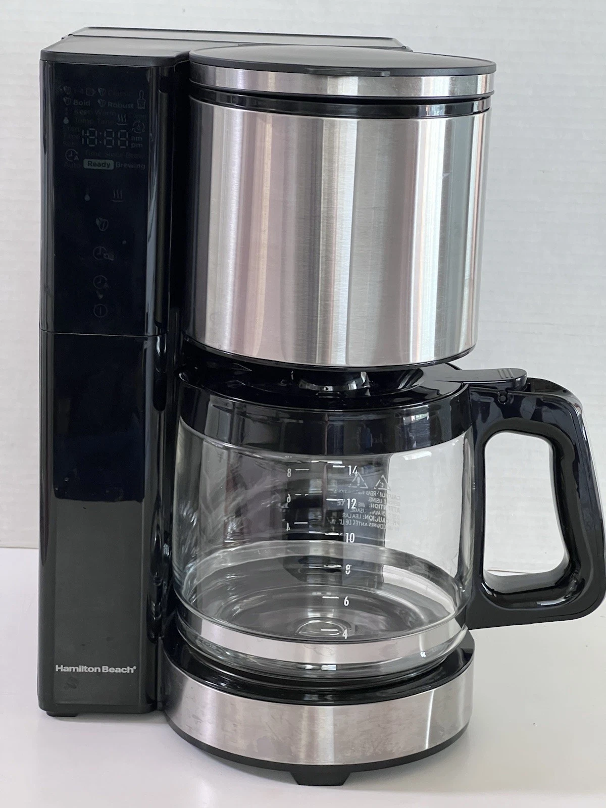 Hamilton Beach 46220 Easy Measure Black and Stainless Steel 14-Cup, Near Mint