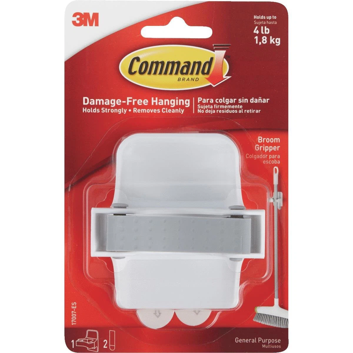 3M Scotch CMD GR Command Grippers and Hangers Broom Gripper 1 pack White