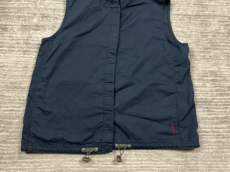 Top Route 66 para mujer grande azul sin mangas con capucha mezcla de algodón al aire libre Foto 3 de 4