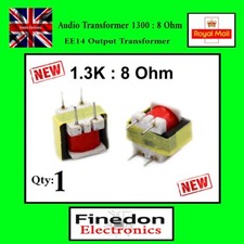 Audio Transformer 1300: 8 Ohm EE14 Low Power Output Transformer UK Seller