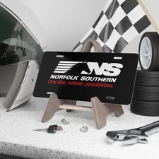 Norfolk Southern Railway Logo Vanity Plate - Retro Train Style Tag USA