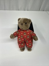 Eden Brown Bear Plush Red Outfit 7 Inch Stuffed Animal Toy
