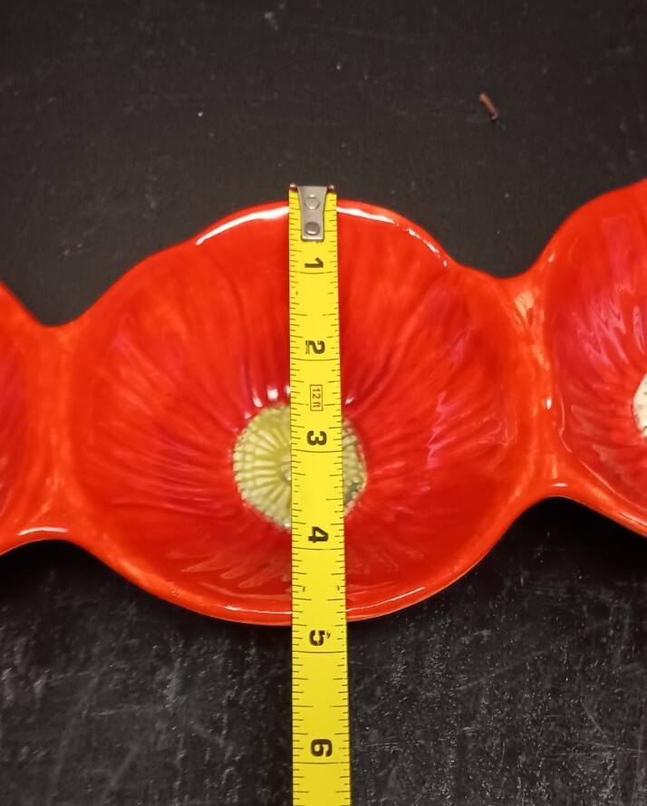 Maxcera Triple Poppies Snack / Dip / Condiments Dish eBay