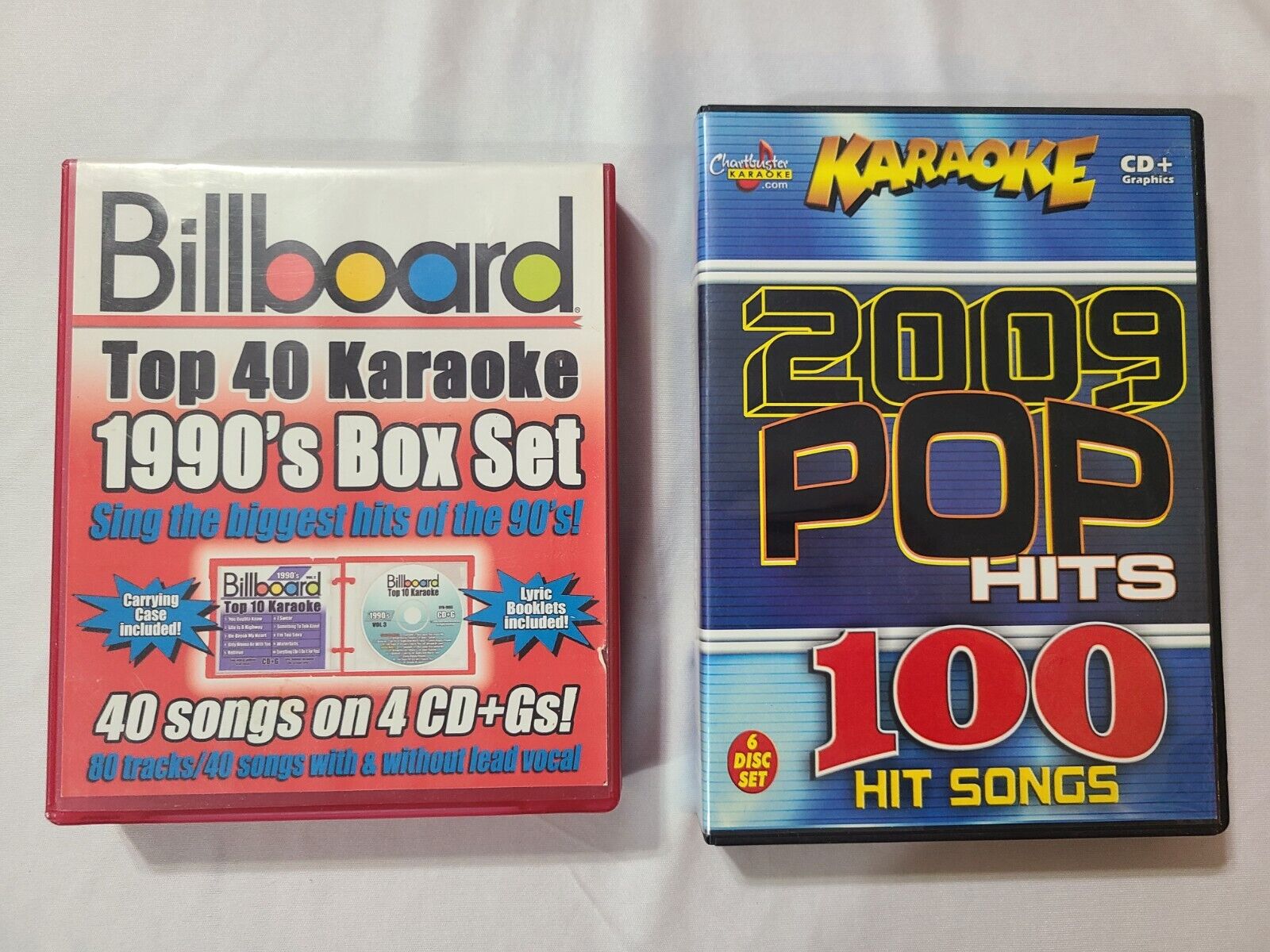 KARAOKE 🎤 - 10 CD LOT - 140 Songs 💿 Billboard.1990's And 2009 Hits Top 40 Pop