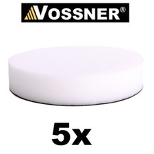 Vossner® Polierschwamm x5 weiß soft 180mm / 37mm Kletthaftung für Poliermaschine