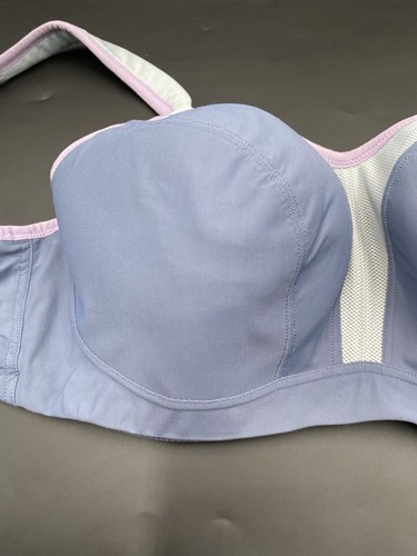 Panache Size 40 DD Dove Blue High Impact Full Figure Molded Wire Sports Bra 5021 - Picture 6 of 16