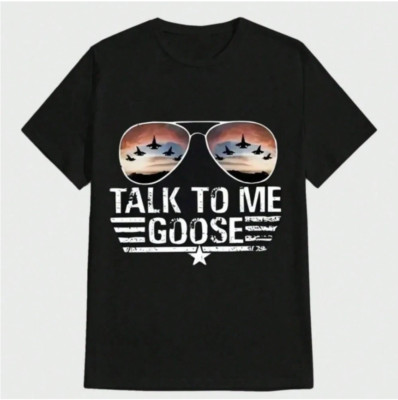 Payeah Talk To Me Goose, Top Movie T-Shirt Casual Digital Print Pure Heavy Cotto