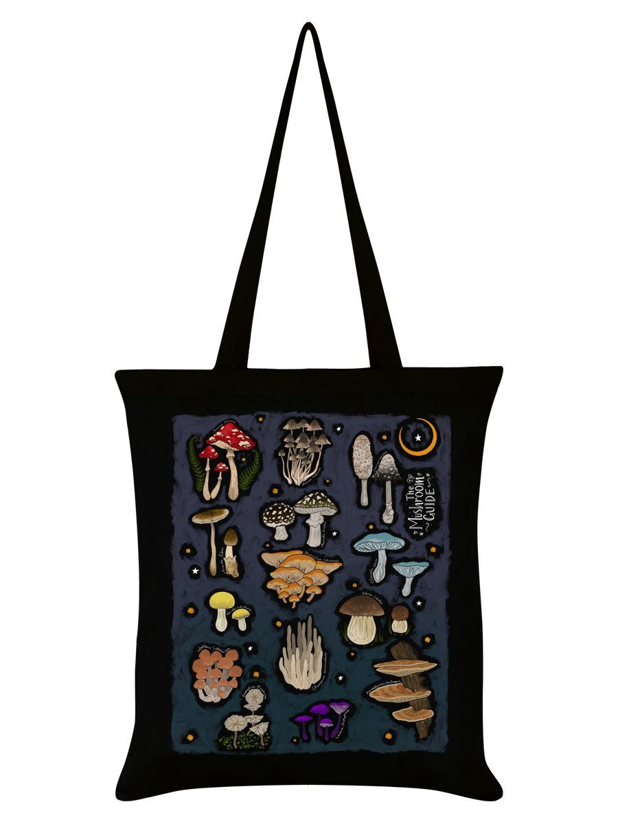 Tote Bag The Mushroom Guide Black 38x42cm