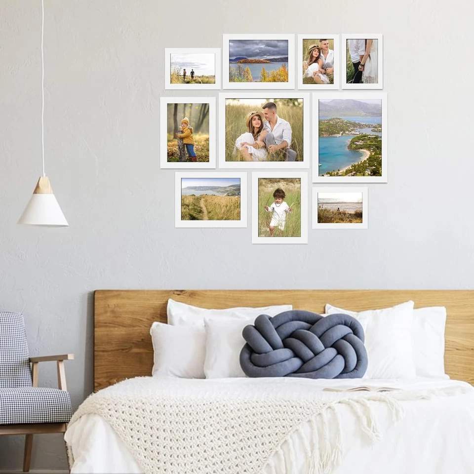 10-Pack Picture Frames - Collage Wall Decor Gallery Wall Frame Set Multi Sizes - Image 2 of 4
