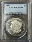 1884 CC Morgan Silver Dollar PCGS MS-62 DMPL,  High Grade Semi-Key Date