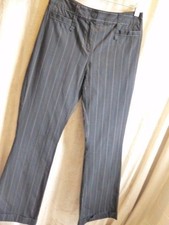 D&G Dolce & Gabbana Pants Slacks Black Gray Beige Stripes Size 28 US 42 Euro