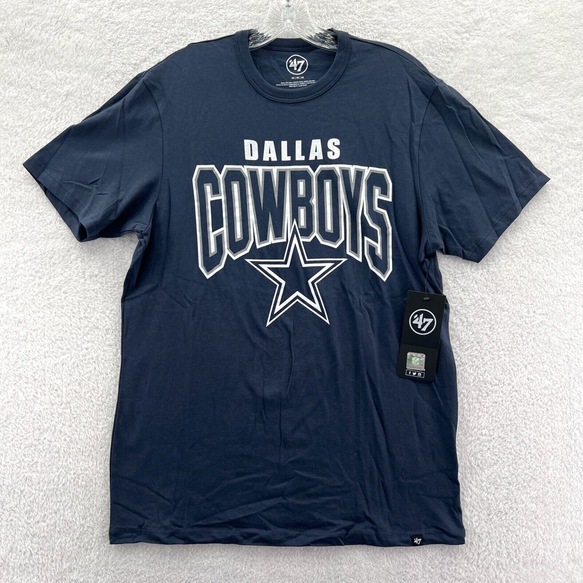 New '47 Dallas Cowboys Shirt Mens Medium Blue Short Sleeve NFL