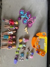 polly pocket lot 2000  s, bikes, lemonade stand, accessories, roller blades