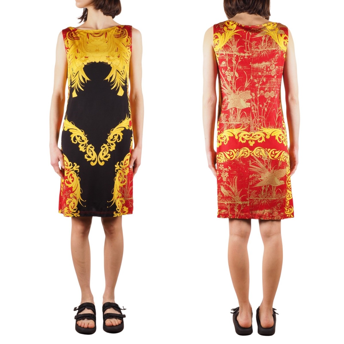 Roberto Cavalli Class Vintage Womens Multicolor Baroque Dress size