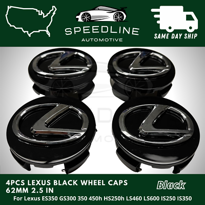 Set of 4 Black 62mm Wheel Center Hub Caps Hubcaps For 2006-2013
