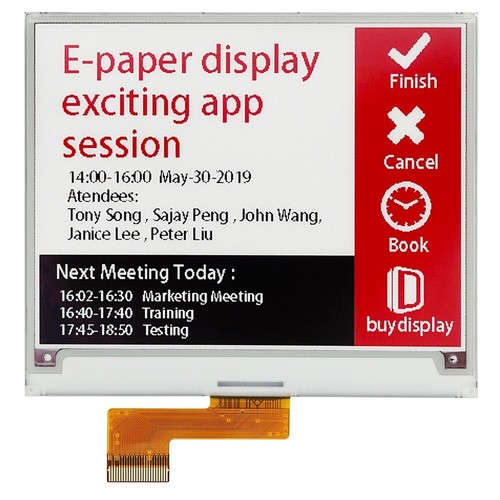 4.2 inch e-Ink 400x300 e-Paper Display Panel Red/White/Black SPI w/ZIF Connector - Picture 2 of 7