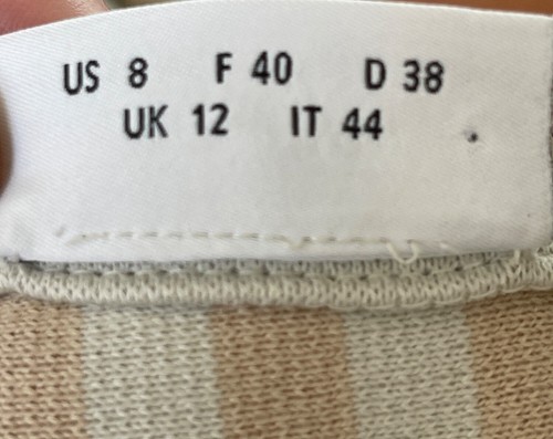 Akris Punto Patchwork Stripe Sleeveless Top Desert Sand Italian Fabric US 8 - Picture 6 of 11