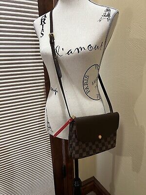 Authentic Louis Vuitton Twice Crossbody Shoulder Bag Damier Ebene N48259