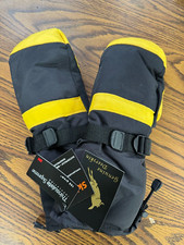 Premium Deerskin Leather Ski Mitt, Thinsulate Lined, Adjustable, Men's Size XL