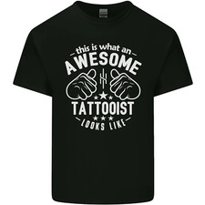 An Awesome Tattooist Looks Like Mens Cotton T-Shirt Tee Top